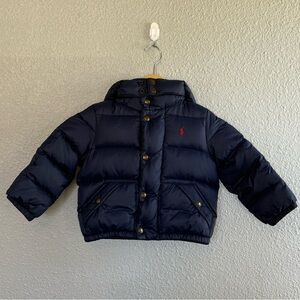 Polo Zip Up Hooded Down Jacket Size 2T